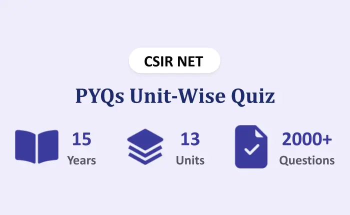 CSIR NET PYQs Unit-wise quiz past 15 years